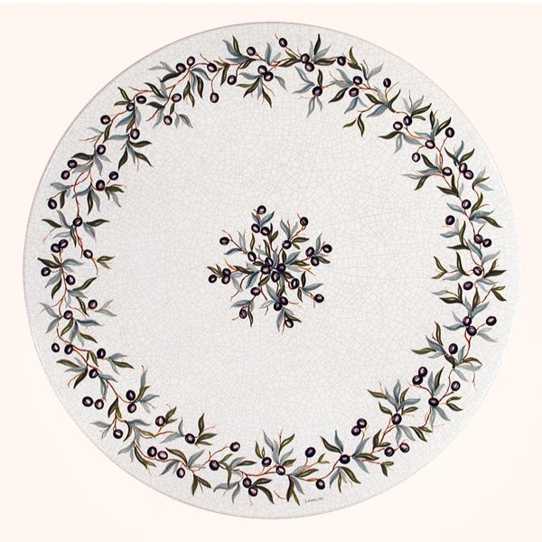 LEO164 T  - TOP - In the photo: 130 cm. diameter table<BR><BR>Volcanic stone, 3 cm thick. Suitable for inside and outside, resistant to a temperature range of -60 to 1000 °C.